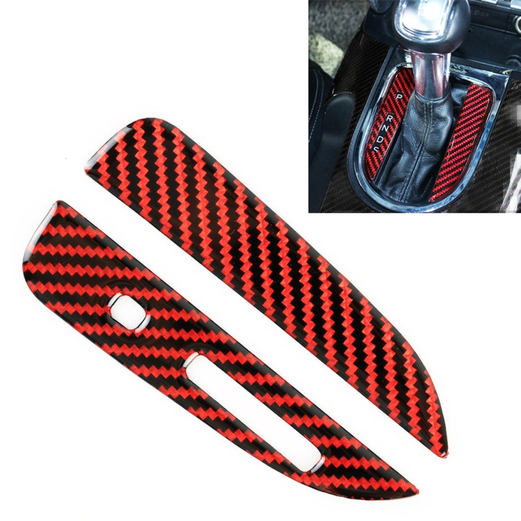 2 in 1 Car Carbon Fiber Gear Position Decorative Sticker for Ford Mustang 2015-2020, Gear Position Gear Position
