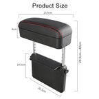 2 PCS Universal Car Wireless Qi Standard Charger PU Leather Wrapped Armrest Box Cushion Car Armrest Box Mat with Storage Box, 2pcs(Black Red), 2pcs(Black White), 2pcs(Grey), 2pcs(Beige), 2pcs(Brown)