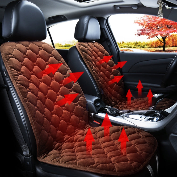 Car 12V Front Seat Heater Cushion Warmer Cover Winter Heated Warm, Double Seat, 12V Double Seat (Black), 21V Double Seat (Coffee), 12V Double Seat (Beige), 12V Double Seat (Red) – Durable Build, Easy to Use 21V Double Seat (Coffee) Coffee