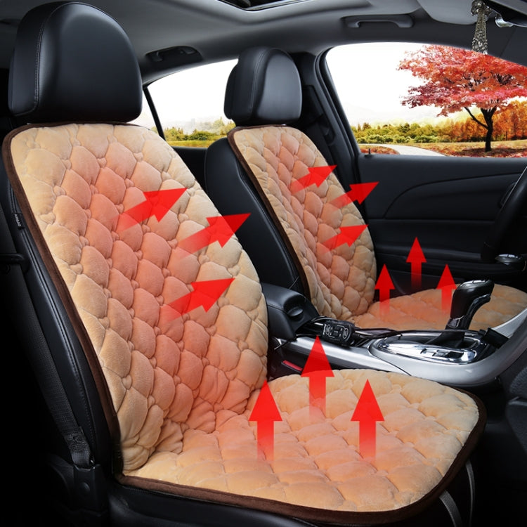 Car 12V Front Seat Heater Cushion Warmer Cover Winter Heated Warm, Double Seat, 12V Double Seat (Black), 21V Double Seat (Coffee), 12V Double Seat (Beige), 12V Double Seat (Red) – Durable Build, Easy to Use 12V Double Seat (Beige) Beige