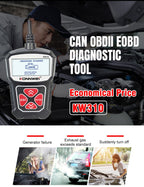 KONNWEI KW310 OBD Car Fault Detector Code Reader ELM327 OBD2 Scanner Diagnostic Tool, KW310
