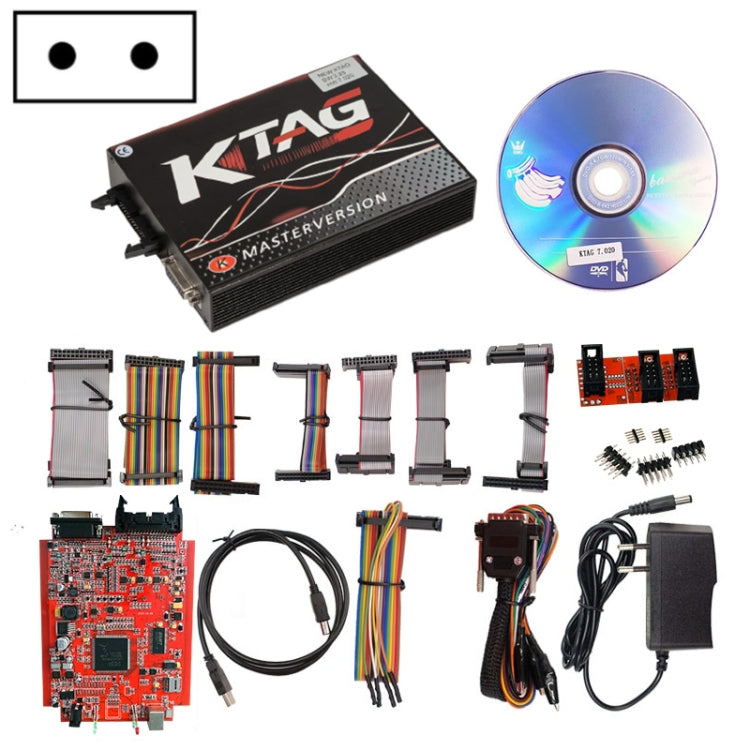 KTAG V7.020 Red PCB Board ECU Programming Tool Unlimited Token, EU Plug, EU Plug EU Plug