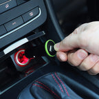 17W 3.4A Mini USB Car Charger with USB-C / Type-C Spring Cable, USB-C / Type-C – Bluetooth, TPU, Non-slip