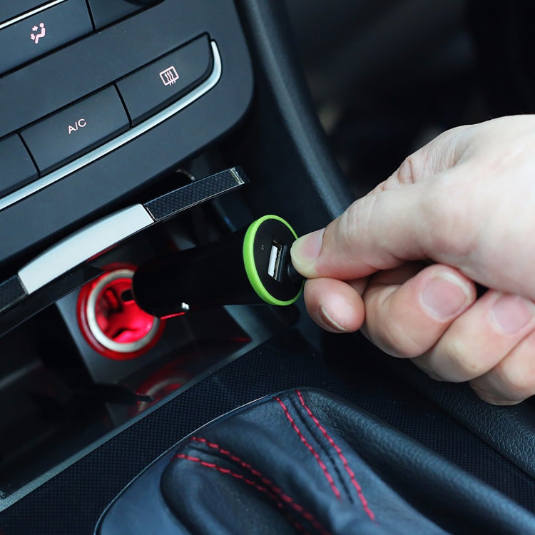 17W 3.4A Mini USB Car Charger with USB-C / Type-C Spring Cable, USB-C / Type-C – Bluetooth, TPU, Non-slip