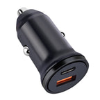 PD 20W USB-C / Type-C + QC 3.0 USB Interface Fast Charging Car Charger – Fast Charging, TPU