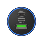 MOMAX UC17E 100W USB-C / Type-C x 2 + USB Three Ports Car Charger, 100W