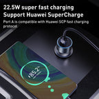 MOMAX UC16E 67W USB-C / Type-C + USB Dual Ports Car Charger, 67W – Aluminum Alloy, TPU