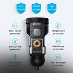 MOMAX UC16E 67W USB-C / Type-C + USB Dual Ports Car Charger, 67W – Aluminum Alloy, TPU