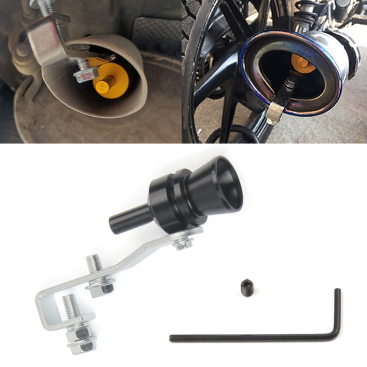 Universal Aluminum Turbo Sound Exhaust Muffler Pipe Whistle Car / Motorcycle Simulator Whistler, Size: M, Outside Diameter: 23mm, Size: M (Black), Size: M (Gold), Size: M (Blue), Size: M (Red), Size: M (Silver) Size: M (Black) Black
