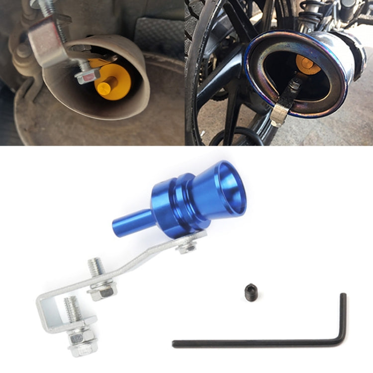 Universal Aluminum Turbo Sound Exhaust Muffler Pipe Whistle Car / Motorcycle Simulator Whistler, Size: M, Outside Diameter: 23mm, Size: M (Black), Size: M (Gold), Size: M (Blue), Size: M (Red), Size: M (Silver) – Aluminum Alloy Size: M (Blue) Blue