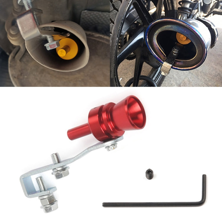 Universal Aluminum Turbo Sound Exhaust Muffler Pipe Whistle Car / Motorcycle Simulator Whistler, Size: M, Outside Diameter: 23mm, Size: M (Black), Size: M (Gold), Size: M (Blue), Size: M (Red), Size: M (Silver) – Aluminum Alloy Size: M (Red) Red