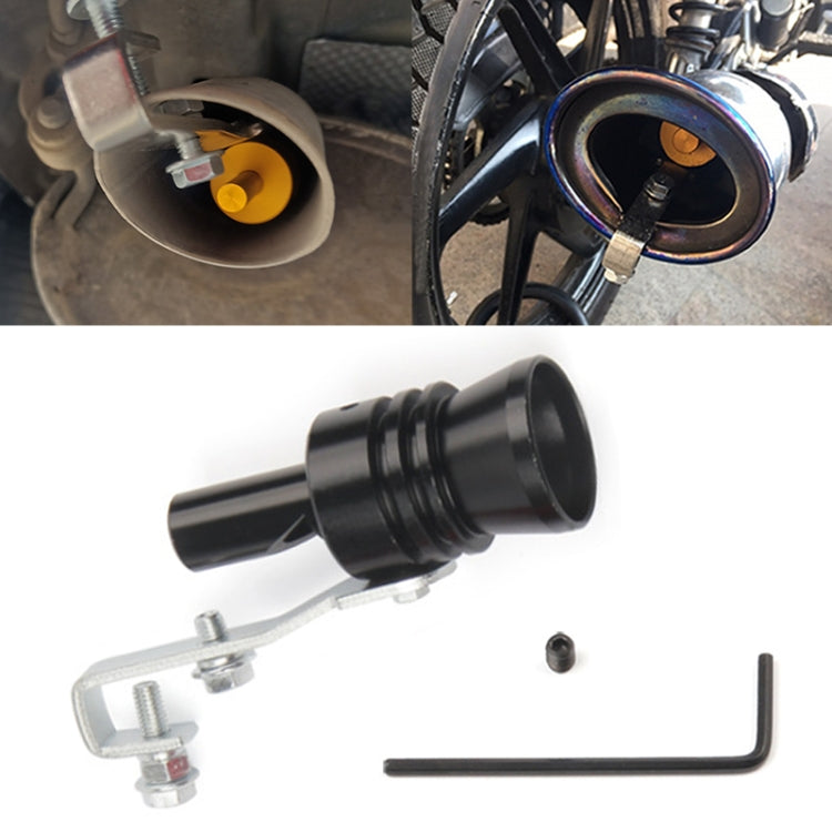 Universal Aluminum Turbo Sound Exhaust Muffler Pipe Whistle Car / Motorcycle Simulator Whistler, Size: XL, Outside Diameter: 35mm, Size: XL (Black), Size: XL (Gold), Size: XL (Blue), Size: XL (Red), Size: XL (Silver) Size: XL (Black) Black