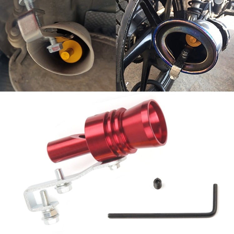 Universal Aluminum Turbo Sound Exhaust Muffler Pipe Whistle Car / Motorcycle Simulator Whistler, Size: XL, Outside Diameter: 35mm, Size: XL (Black), Size: XL (Gold), Size: XL (Blue), Size: XL (Red), Size: XL (Silver) – Aluminum Alloy Size: XL (Red) Red