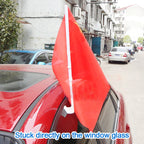10 PCS 43cm Clip-type Car Window Plastic Flagpole, No Flag, 43cm