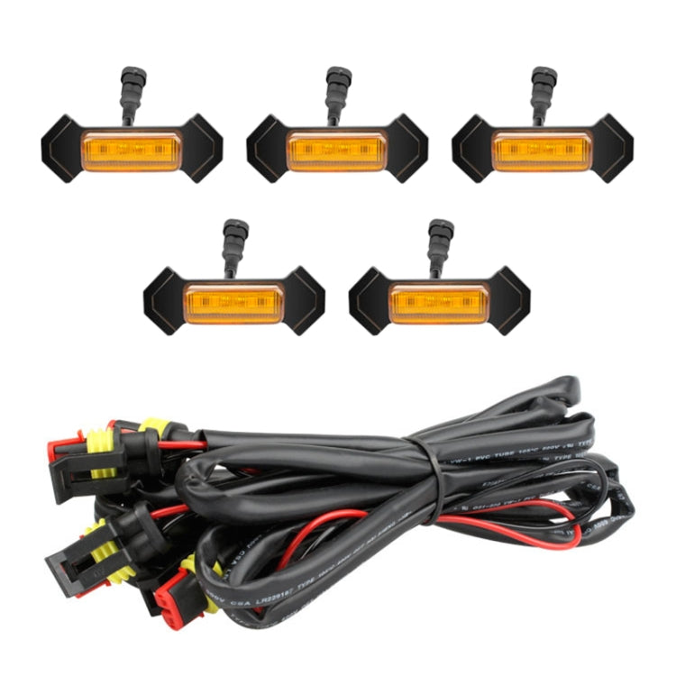 For Toyota Tacoma TRD 2016-2019 5 in 1 Car LED Front Grille Warning Lights, Daytime Running Lights & Wide Lights, 5 in 1 5 in 1