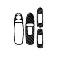 4 PCS Car Carbon Fiber Window Lift Panel Decorative Sticker for Infiniti Q50 2014-2020, Left Drive, Window Lift Panel (A) Window Lift Panel (A)