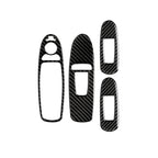 4 PCS Car Carbon Fiber Window Lift Panel Decorative Sticker for Infiniti Q50 2014-2020, Left Drive, Window Lift Panel (A) Window Lift Panel (A)