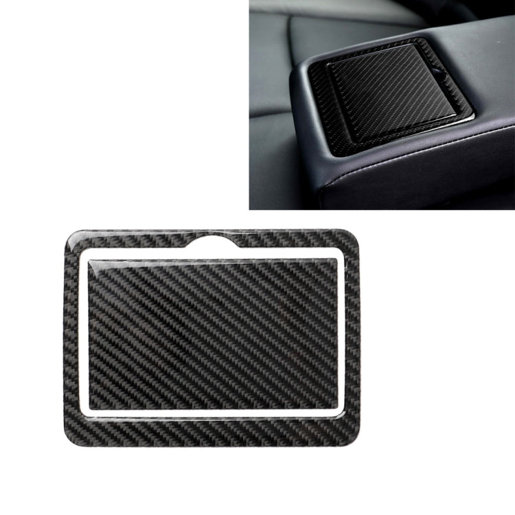 2 PCS Car Carbon Fiber Rear Water Cup Holder Panel Decorative Sticker for Infiniti Q50 / Q60 2014-2020, Rear Water Cup Holder Panel Rear Water Cup Holder Panel