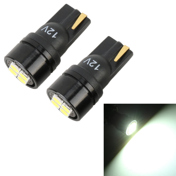 2 PCS T10 DC12V / 1.8W / 6000K / 140LM 4LEDs SMD-3030 Car Clearance Light, 4LEDs 4LEDs