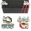 FOXSUR 1 Pair Car Automotive Battery Wire Cable Terminals Clamp Connectors Kit, Wire Cable Terminals Wire Cable Terminals