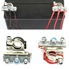 FOXSUR 1 Pair Car Automotive Battery Wire Cable Terminals Clamp Connectors Kit, Wire Cable Terminals Wire Cable Terminals