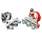 FOXSUR 1 Pair Car Automotive Battery Wire Cable Terminals Clamp Connectors Kit, Wire Cable Terminals