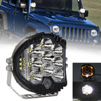 5 inch DC12V-24V 5000LM 6500K 50W Car LED Headlight for Jeep Wrangler / Harley, OL-1950 – Waterproof, Card Slot, Aluminum Alloy OL-1950