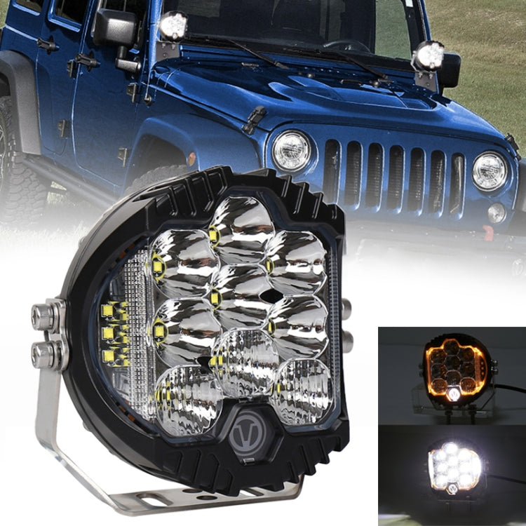 5 inch DC12V-24V 5000LM 6500K 50W Car LED Headlight for Jeep Wrangler / Harley, OL-1950 – Waterproof, Card Slot, Aluminum Alloy OL-1950