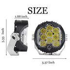 5 inch DC12V-24V 5000LM 6500K 50W Car LED Headlight for Jeep Wrangler / Harley, OL-1950 – Waterproof, Card Slot, Aluminum Alloy