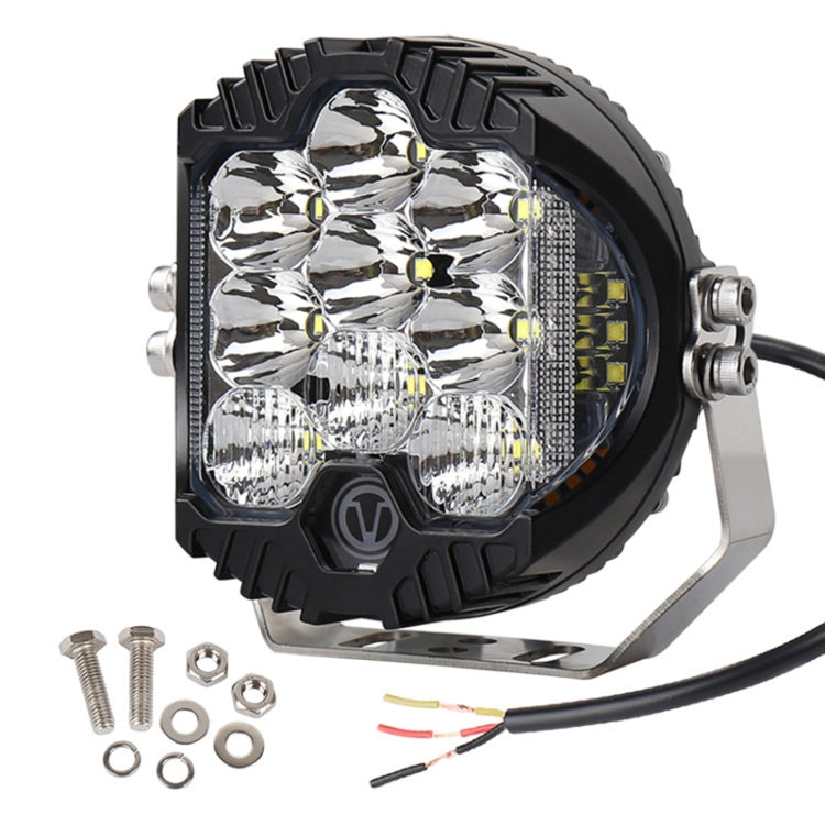 5 inch DC12V-24V 5000LM 6500K 50W Car LED Headlight for Jeep Wrangler / Harley, OL-1950 – Waterproof, Card Slot, Aluminum Alloy