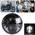 5.75 inch DC12V 6000K-6500K 40W Car LED Headlight for Harley, 5.75 inch, 40W 5.75 inch Black