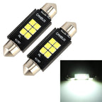 2 PCS 41mm DC12V / 2.5W / 6000K / 170LM 6LEDs SMD-3030 Car Reading Lamp Dome Light, 41mm 41mm