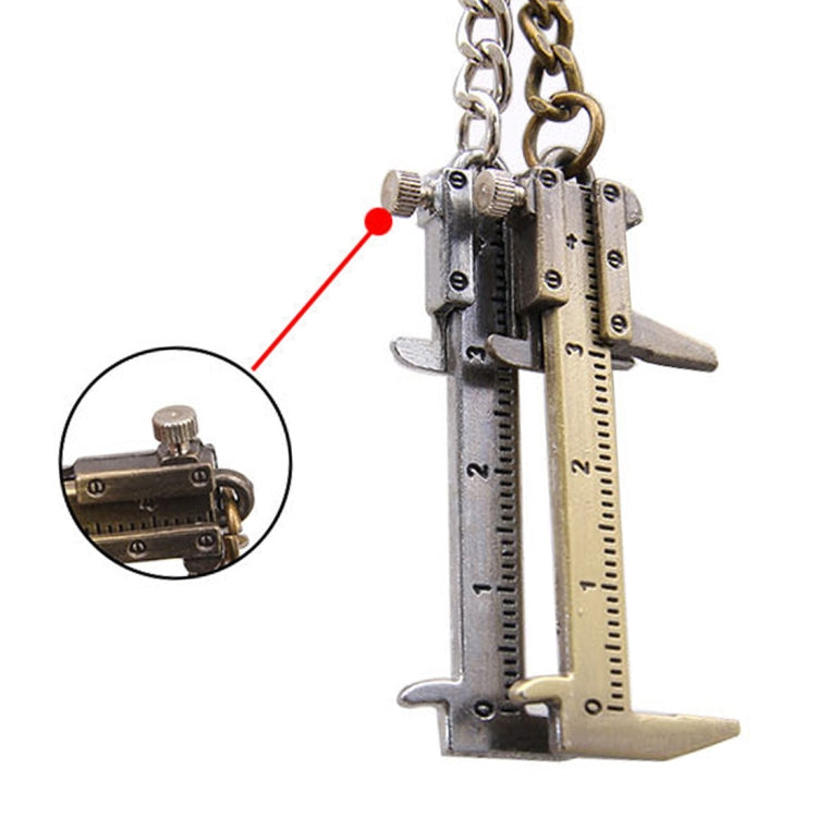 5 PCS Mini Vernier Caliper Keychain Key Rings, Vernier Shape(Bronze), Vernier Shape(Silver) – Durable Build, Easy to Use