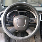 Universal Car Genuine Leather Pinhole Steering Wheel Cover, Diameter: 38cm – Wear-resistant, Leather
