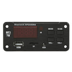 Car 12V Color Screen Display Bluetooth 5.0 Audio MP3 Player Decoder Board FM Radio TF Card USB 3.5mm AUX, with Remote Control, 12V