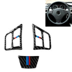 3 in 1 Car Carbon Fiber Tricolor Steering Wheel Button Decorative Sticker for BMW 3 Series E90 2005-2012, Left and Right Drive Universal, For BMW 3 Series E90 2005-2012(Tricolor) For BMW 3 Series E90 2005-2012(Tricolor)