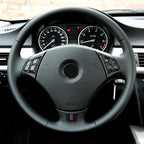 3 in 1 Car Carbon Fiber Tricolor Steering Wheel Button Decorative Sticker for BMW 3 Series E90 2005-2012, Left and Right Drive Universal, For BMW 3 Series E90 2005-2012(Tricolor)