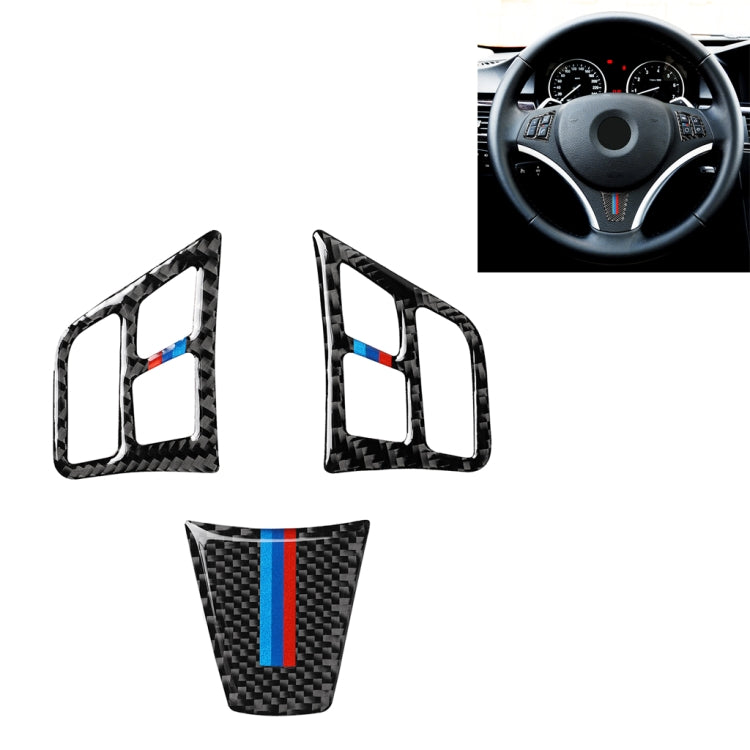 3 in 1 Car Carbon Fiber Tricolor Color Steering Wheel Button Decorative Sticker for BMW 3 Series E90 2005-2012, Left and Right Drive Universal, For BMW 3 Series E90 2005-2012(Tricolor,A) For BMW 3 Series E90 2005-2012(Tricolor,A)