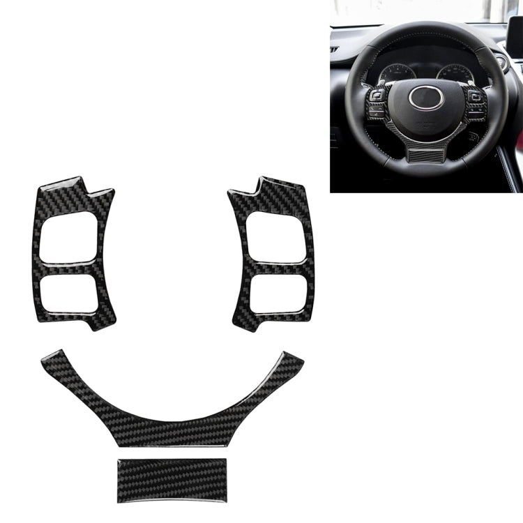 4 in 1 Car Carbon Fiber Steering Wheel Button Decorative Sticker for Lexus IS250 NX200 200t 300h, Left and Right Drive Universal, For Lexus IS250 NX200 200t 300h For Lexus IS250 NX200 200t 300h