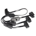 16PIN Car Ultra-thin OBD Diagnostic Extended Cable OBD2 Cable with Switch, 16PIN 3 in 1 16PIN 3 in 1
