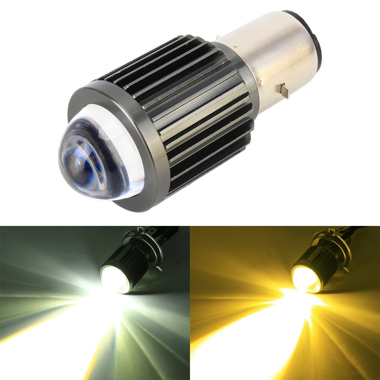 BA20D DC12-80V / 10W / 6000K / 3000K / 800LM Bicolor Motorcycle Headlights with Projector Lens, BA20D – Durable Build, Easy to Use BA20D