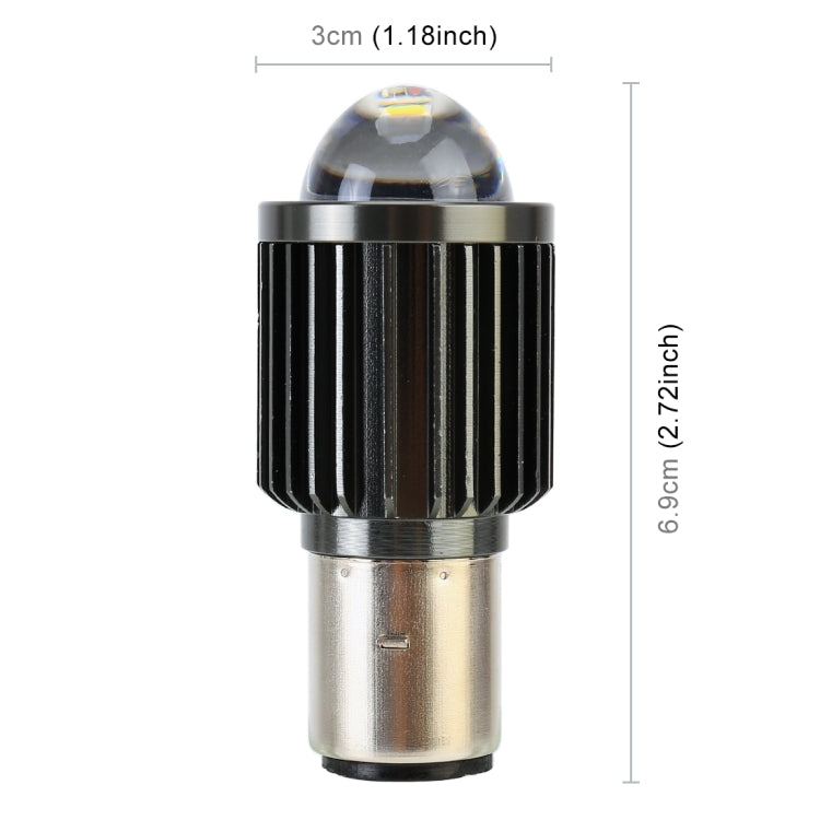 BA20D DC12-80V / 10W / 6000K / 3000K / 800LM Bicolor Motorcycle Headlights with Projector Lens, BA20D – Durable Build, Easy to Use