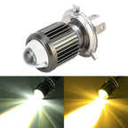 H4 DC12-80V / 10W / 6000K / 3000K / 800LM Bicolor Motorcycle Headlights with Projector Lens, H4 – Durable Build, Easy to Use H4