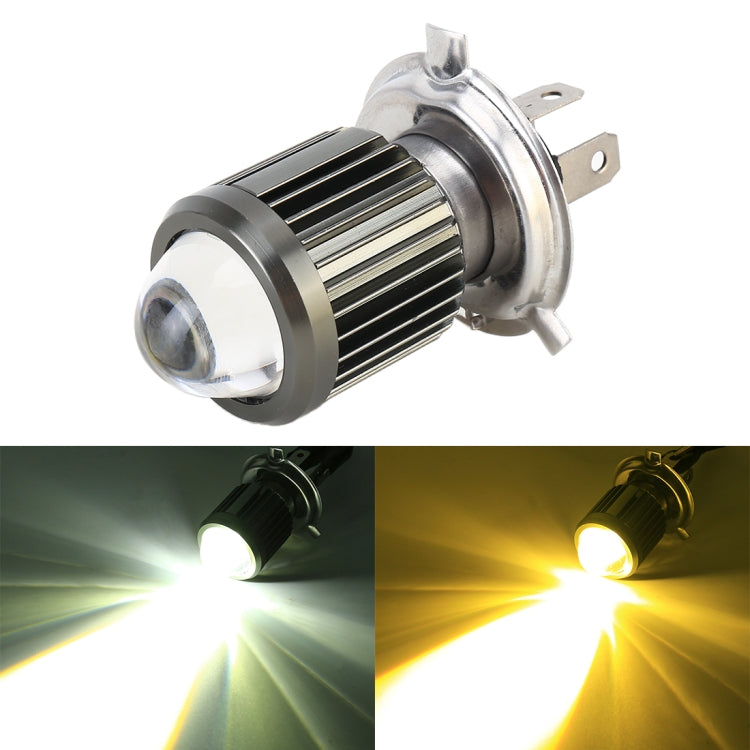 H4 DC12-80V / 10W / 6000K / 3000K / 800LM Bicolor Motorcycle Headlights with Projector Lens, H4 – Durable Build, Easy to Use H4