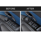 Car Carbon Fiber Window Lift Switch Panel Decorative Sticker for Chevrolet Cruze 2009-2015, Right Drive, Window Lift Switch(RH)