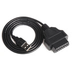 Car OBD 2 Female to USB Connector OBD Plug GPS Cable, Cable Length: 1m, Female to USB Female to USB