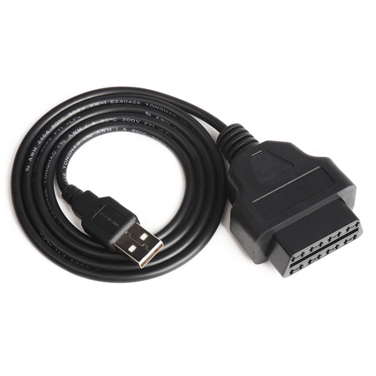 Car OBD 2 Female to USB Connector OBD Plug GPS Cable, Cable Length: 1m, Female to USB Female to USB