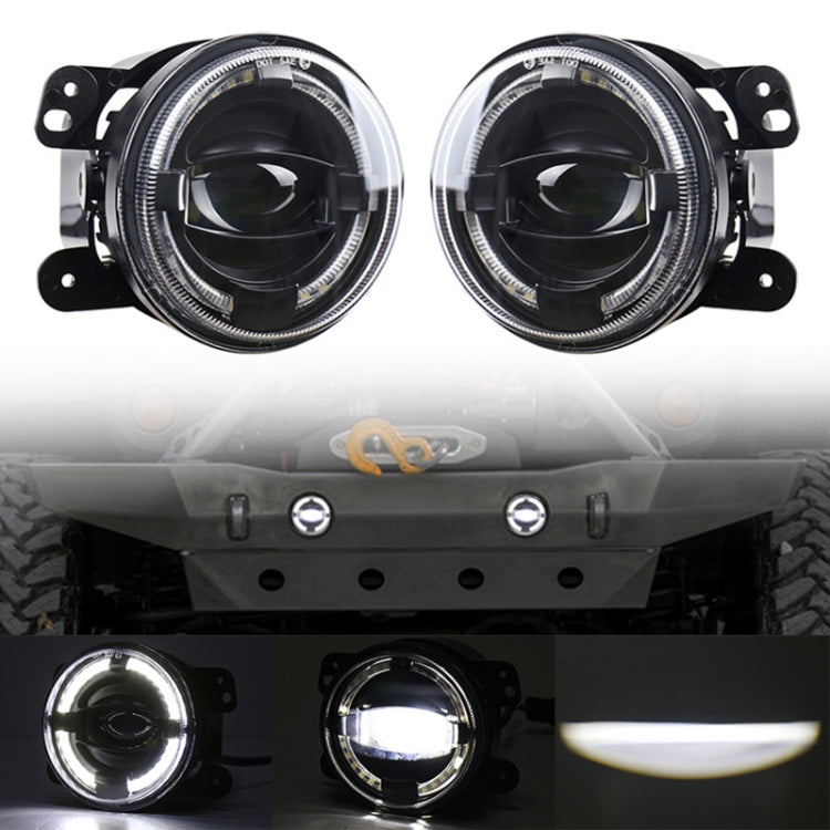 2 PCS 4 inch Car LED Angel Eyes Spotlight Modified Fog Lights for Jeep Wrangler / Dodge / Chrysler PT Cruiser, For Jeep / Dodge For Jeep Dodge