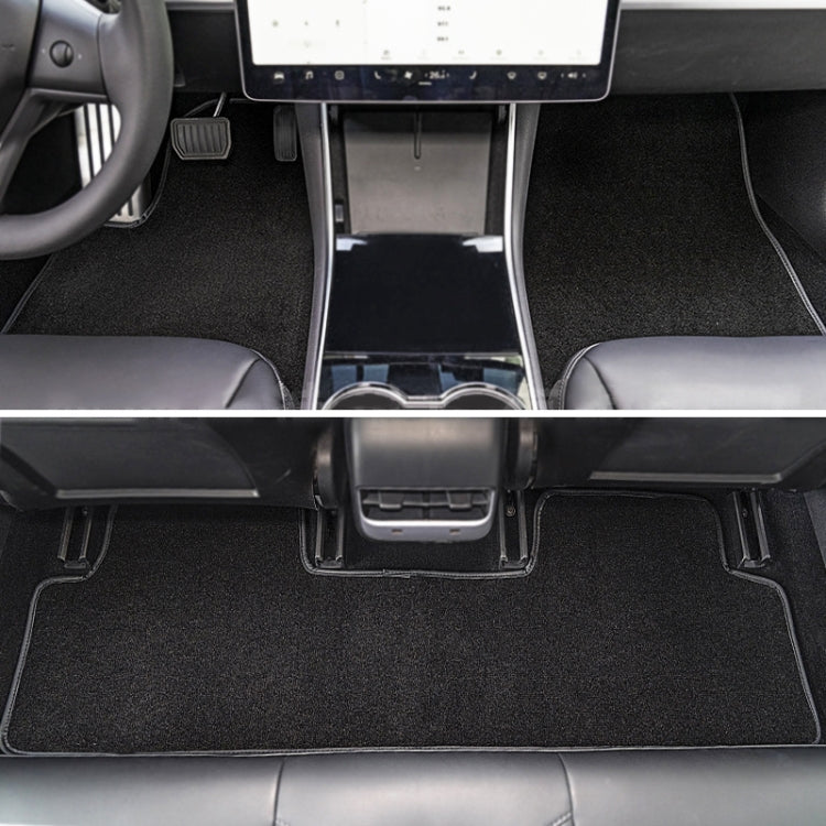 3 in 1 Car Velvet Foot Mat for Tesla Model 3 before 2021, for Tesla Model 3 before 2021 for Tesla Model 3 before 2021