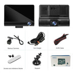 3 in 1 4 inch 170 Degree Wide Angle Night Vision HD 1080P Video Car DVR, Support Motion Detection / G-Sensor, 4 inch